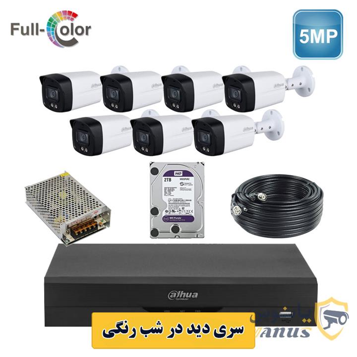 پکیج دوربین مداربسته ۷ عددی مدل HFW1509TLM ۵ مگاپیکسل داهوا